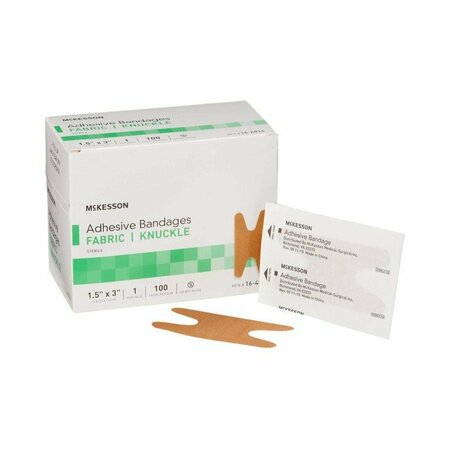 MCKESSON Knuckle Tan Adhesive Strip, 1-1/2 x 3 Inch, 100PK 16-4814